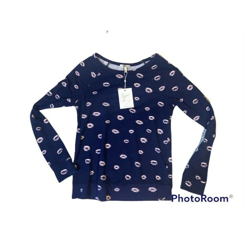 Joie Annora Lip Print Sweatshirt Sz XXS NWT - Picture 3 of 7